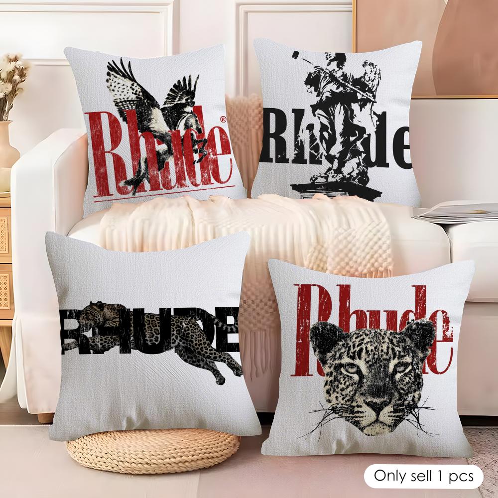 Fashion Brand RRHUDEs Cushion Cover Natural Linen Organic Fabric DoubleSided Printing Couch Pillow Covers Home Decor
