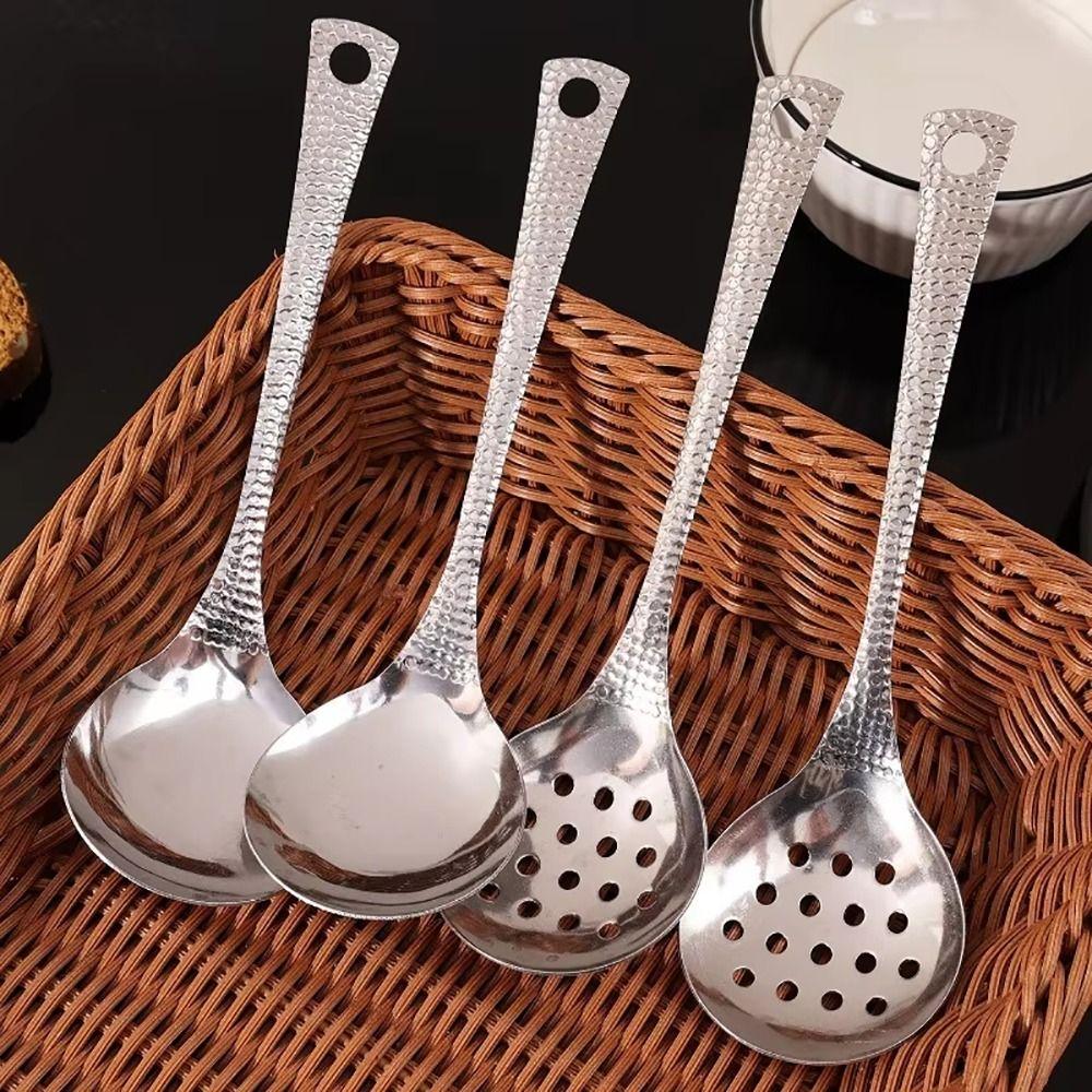 1/2Pcs Stainless Steel Soup Scoop 20cm Cooking Gadget  for Hot Pot Restaurant Eating