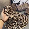 Leopard Print Ice Silk Comfortable Ultra-thin Mid Waist Women's Underwear Plus Size Underwear
