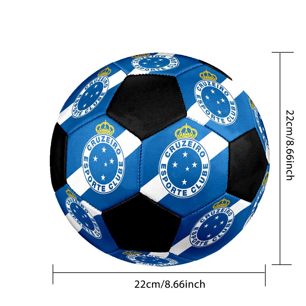 Футбольный мяч Cruzeiro Esporte Clube, размер 5, разноцветный, машинная строчка, ПВХ, готов к соревнованиям, прочный, с высоким отскоком