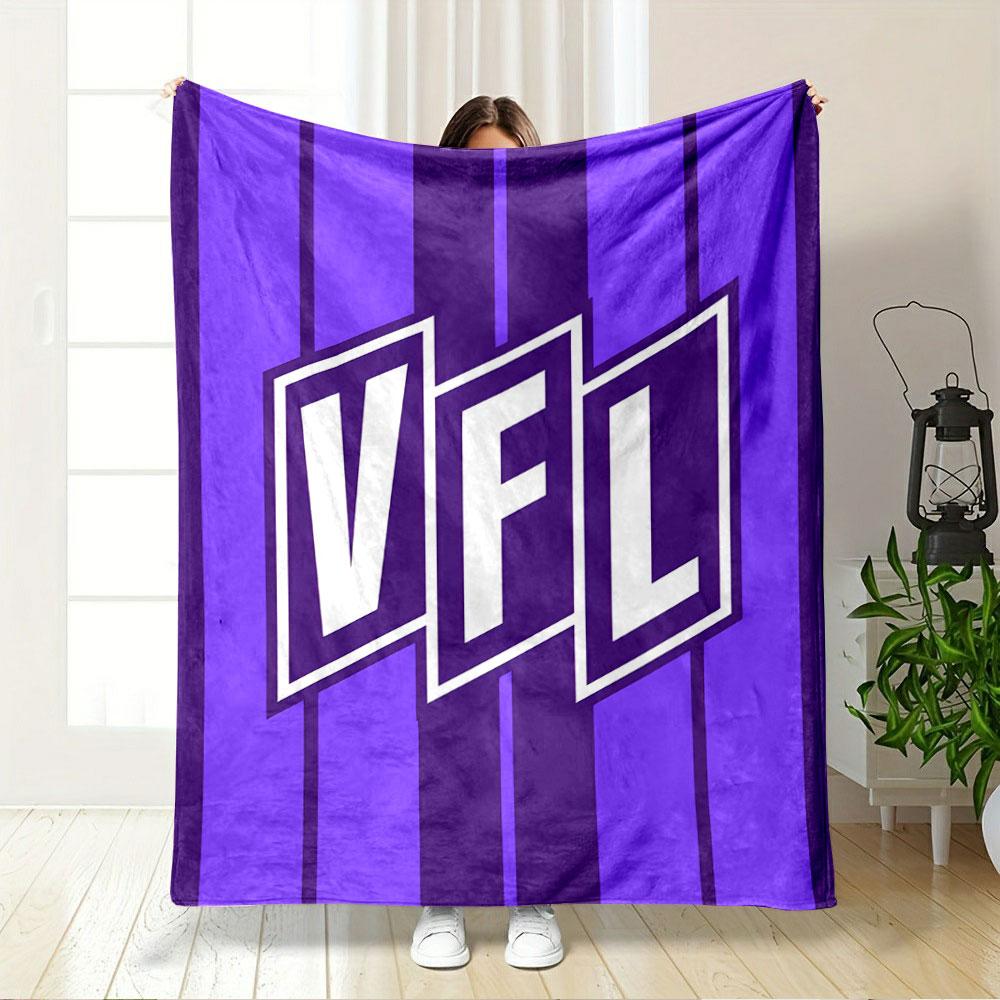 Purple Striped VFL Logo Blanket for all seasons blanket lunch break throw gift