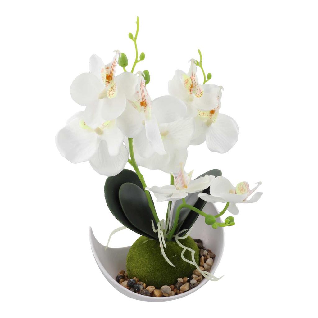 1Pcs Butterfly Orchid Bonsai Simulation Flower Artificial Butterfly Orchid Potted Plant Table Ornament Home Wedding Decoration