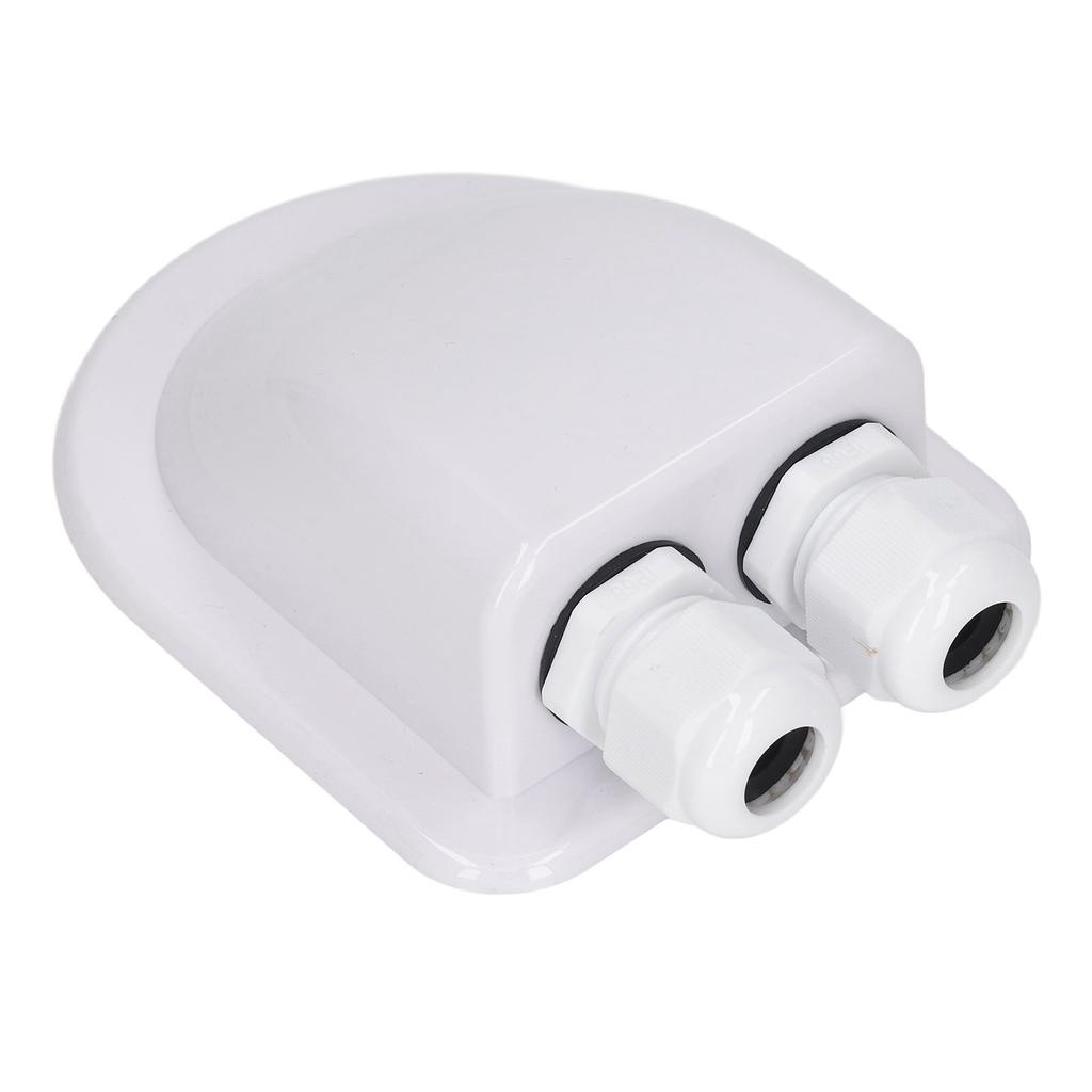 ABS Распределительная коробка для кабелей Водонепроницаемая для солнечной панели Двойной ввод кабеля Сальник для наружной электропроводки Белая
