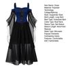 Halloween Costumes Fairy Chiffon Batwing Sleeve Women Maxi Dress A-Line Slip Dress