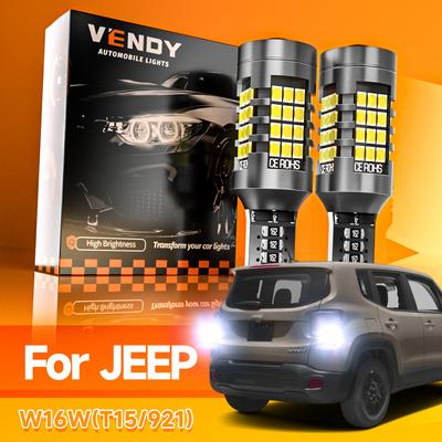2 шт. светодиодный фонарь заднего хода W16W T15 921 Canbus для JEEP Compass Renegade Patriot 2007-2017 Grand Cherokee 2014-2019