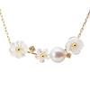 Bouquet Pendant K18 Necklace for Women Pearl Necklace [Gift Wrapped]