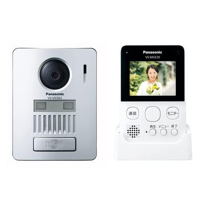 Panasonic Видеодомофон Беспроводной Автоматический Цветной ЖК-дисплей Входной Светодиодный Легкий Не требует проводки VS-SGE20LA Телефон, Подключение, Питание от батареи, Запись,