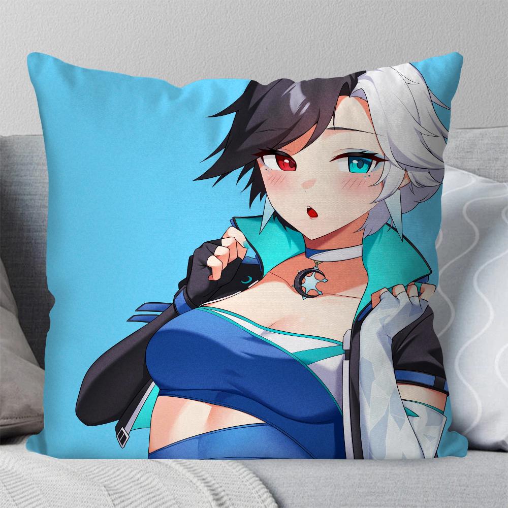 Луна S-Снежная Игра М-Marvel Rivals Наволочка Квадратная Подушка Спальня Диван Отдых Комфорт Подушка Гостиная Домашнее Украшение 40X40