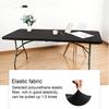 Table Cover Solid Color Waterproof with Anti-slip Elastic Band Camping Dirt-resistant