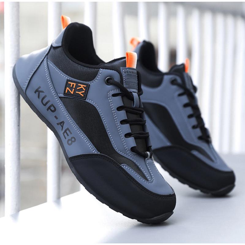 Модные мужские водонепроницаемые кроссовки из искусственной кожи, повседневная спортивная обувь, мужские легкие дышащие плоские нескользящие теннисные туфли, zapatillas hombre