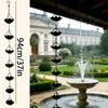 Decorative Hanging Chain for Garden Decorative Umbrella Rain Chains with Mobile Cups for Roof Drainage Patio and Decoration