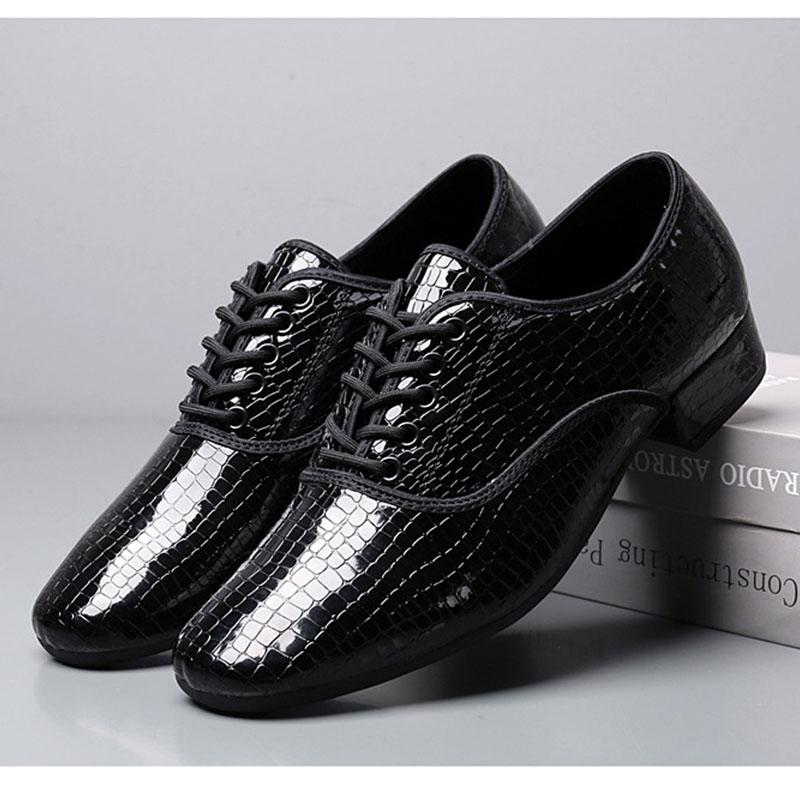 Мужская обувь для современных танцев, черная кожа, обувь для социальных танцев, танго, сальса, каблук 2,5 см