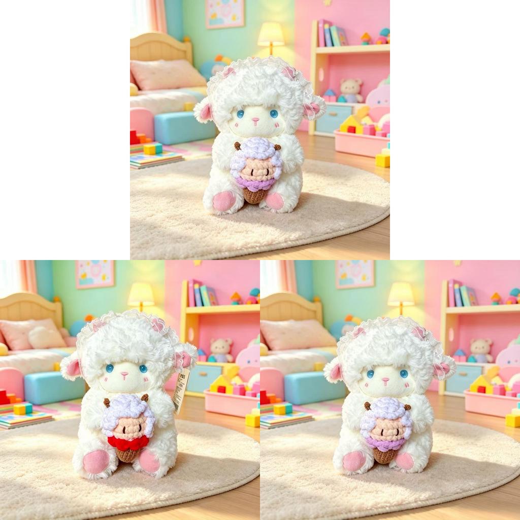 Plush Sheep Toy With Pp Cotton Filling For Children And Kids Gift