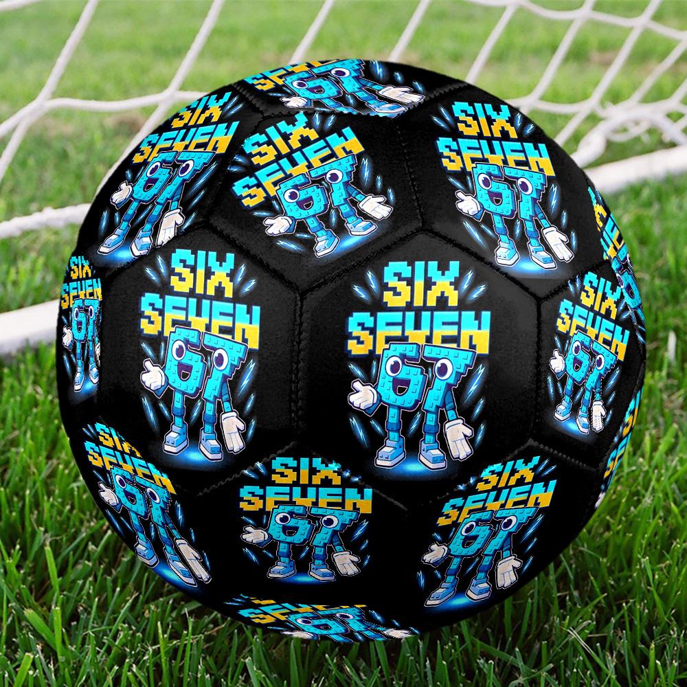 1pc Pixel Power Character Size 5 Soccer Ball Professional Match Training Football Indoor &Outdoor Sports Ball Lightweight Durable c6580
