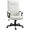 Office Chair with High Backrest Adjustable Height and Tilt Function 65x65x102-112.5 cm Off-White