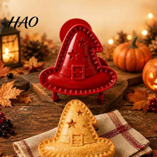 Family Craft Night Baking Tools Halloween Mini Hand Pie Mold, 3 Step Pastry Sealer Tool for Reusable Plastic Molds Kids, Maker Fall Baking,