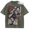 Unisex Washed Purple Vintage Tshirt Demon Slayer Shinobu Kocho Butterfly Highquality Fabric for Home Leisure Travel Shopping