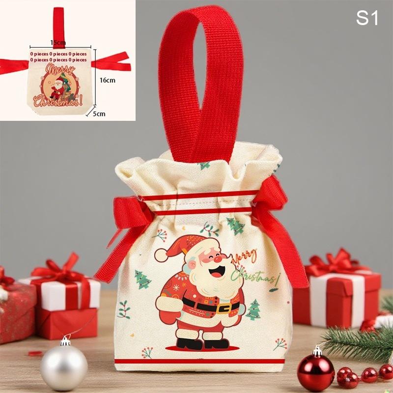 1Pc Christmas Gift Bag Cartoon Apple Candy Packaging Box Party Supplies Christmas Gift Wrapping Boxes Candy Storage Bags