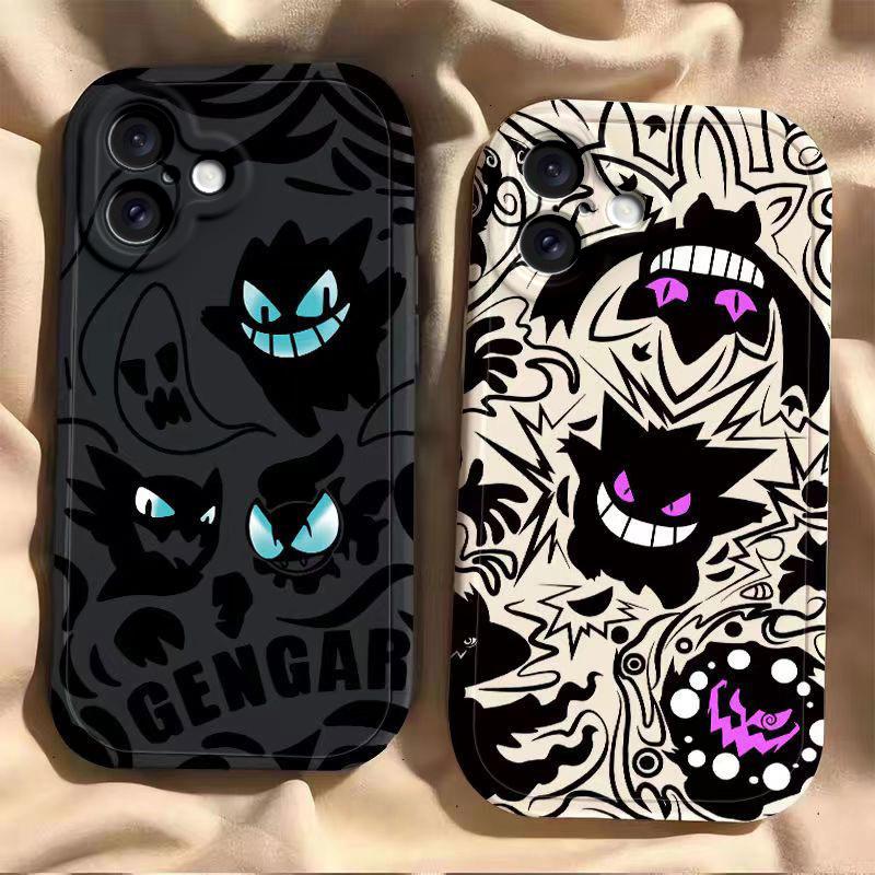 Ghost Gengar for Apple 16 Mobile Phone Case for IPhone15ProMax New 13 Protective Case 14pm Lens All-inclusive 11