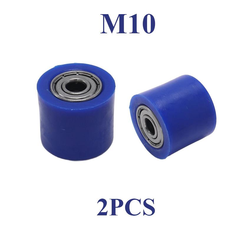 2pcs/1pair 8/10mm Wheel Tensioner Guide Drive Chain Roller Pulley For ATV CRF CR XR Enduro Motorcycle Motocross Dirt Bike