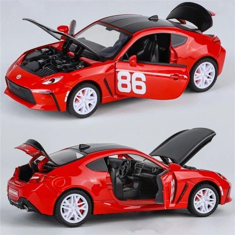 1/32 Toyota GR86 литой спортивный автомобиль модель детский рождественский подарок игрушка звук свет