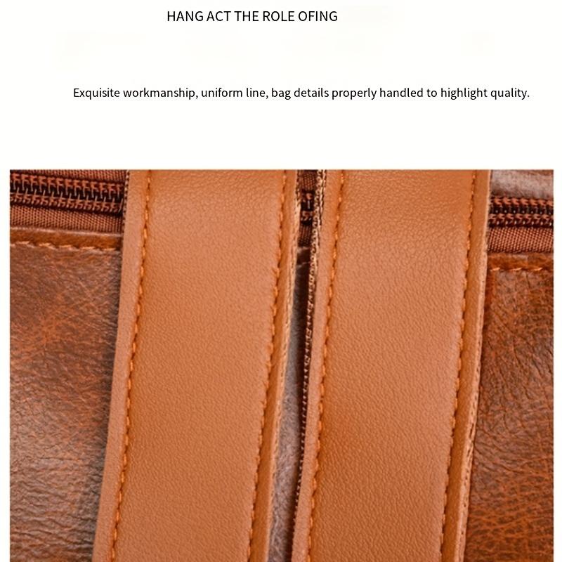 Повседневный мягкий рюкзак из искусственной кожи, портативная дорожная сумка большой емкости для кемпинга, пеших прогулок, путешествий