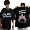 2025 Rapper Anuel AA Real Hasta La Muerte Print T-shirt Hip Hop Oversized Short Sleeve T Shirt Men Women Fashion Cotton T Shirts