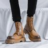 Ботинки Мартин осень британский стиль высокие кожаные трендовые ботинки повседневные рабочие ботинки платформа кожаная обувь мужская 93502-R