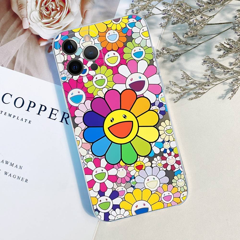 Арт японский M-Murakami Artisti T-Takash TPU Силиконовый Чехол Для IPhone 11 12 13 14 15 16 17 Pro Max Ударопрочный Прозрачная Задняя Крышка