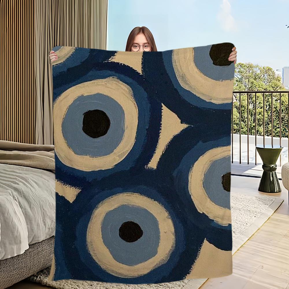 Turkish Lucky Blue Evil Eyes Blanket Skin friendly comfort warm soft plush blanket suitable sofa living room office bedroom