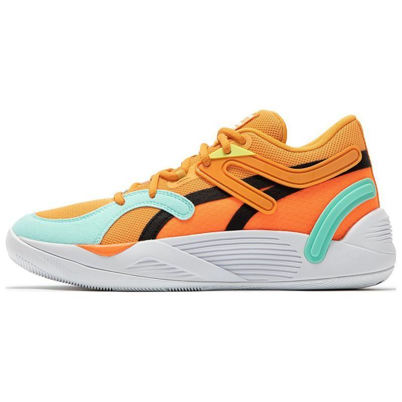 Puma Trc Blaze Court Fashion Versatile Non-Slip Durable Low-Top Basketball Shoes Men Sneaker Orange 376582-23