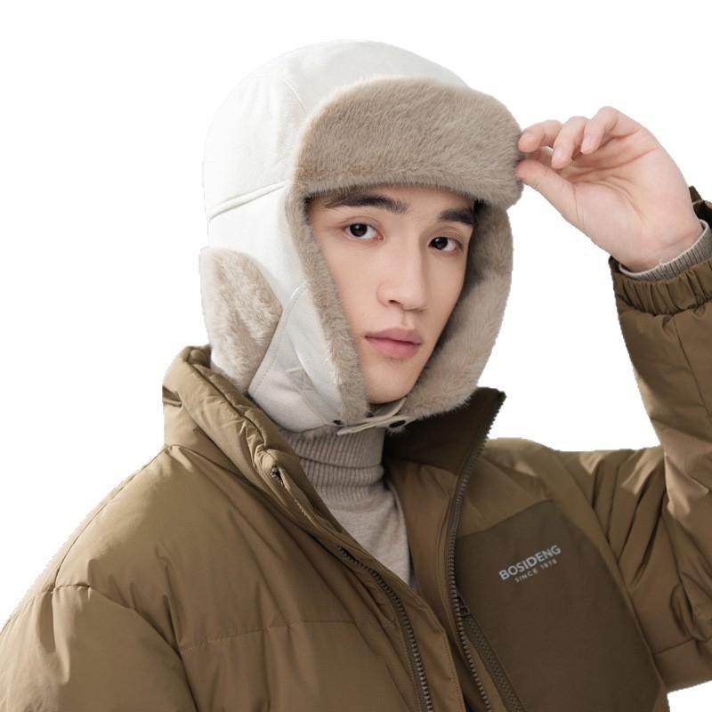 Japanese Thickened Plush Lei Feng Hat In Autumn and Winter Casual Versatile Retro Warm Hat Outdoor Travel Cold Ear Protection Hat