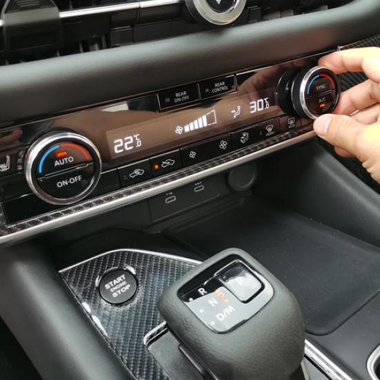 For NISSAN PATHFINDER -2025 Black Air Condition Knob Button Cover Decor Pair