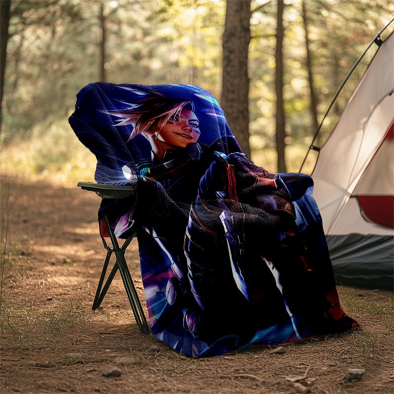 League of Legends Theme Printed Blanket - Perfect for Couch, Bed, Travel & Outdoor Use | Machine Washable, Cozy & Durable.