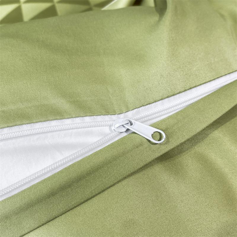 Washed Ice Silk Four-piece Set Silk Embroidered Quilt Cover High-end Tencel Bed Sheet Three-piece Set