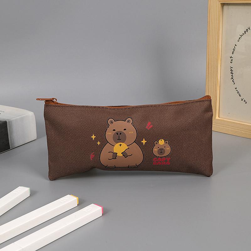 Мультяшная капибара, пенал для капибары, многофункциональная канцелярская коробка большой емкости, многослойный органайзер для канцелярских принадлежностей Oxford