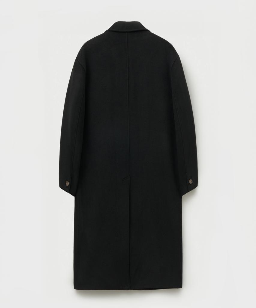 Satur Cashmere Wool Blend Mac Coat Black