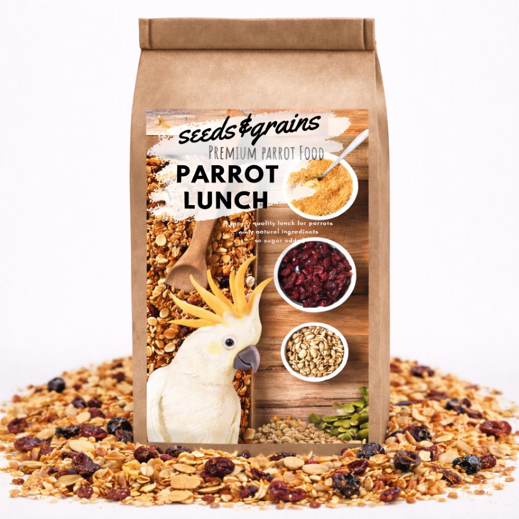 Seeds & Grains Parrot Lunch | Danie Obiadowe Lub Śniadaniowe Dla Papug | Szybkie, Zdrowe I Pyszne | Na Ciepło Lub Zimno