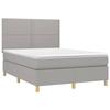 VidaXL Slat Bed Base with Mattress and LED, Upholstered Bed, Double Bed, Adult Bed for Interior Bedroom, 3135357