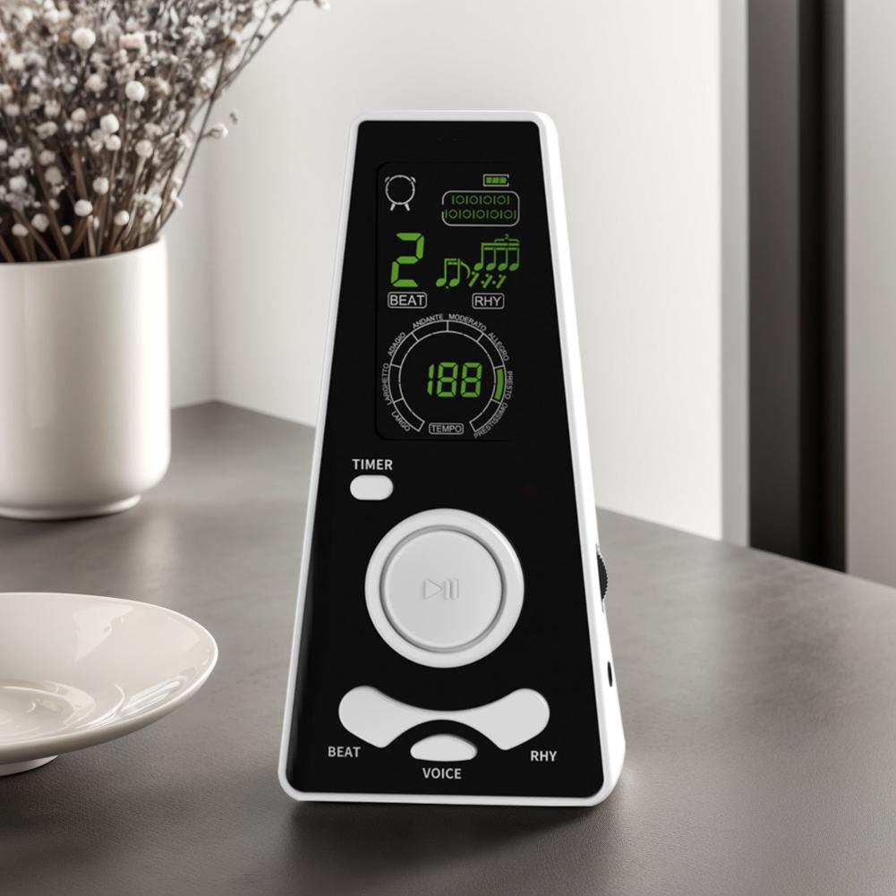 Digital Metronome Volume & Beat Speed Adjustable Electronic Metronome with Timer for Guitar Piano Violin Saxophone Etc