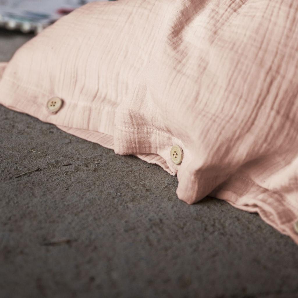 Housse de couette 220x240 Gaze de Coton Guimauve
