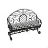 1:12 Dollhouse Furniture Miniature Double Chairs Double-Seat Sofa Couch Bench Toy