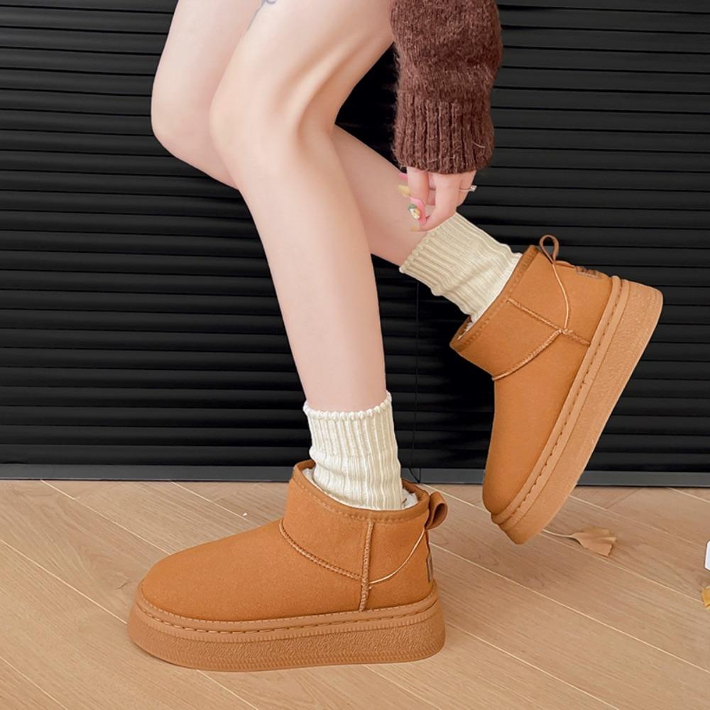 Зимние женские короткие плюшевые теплые зимние ботинки повседневная обувь новые замшевые ботинки челси ботильоны на плоской подошве женские ботинки на платформе размер 36-41