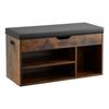 Entryway Shoe Bench, 805 x 305 x 445 mm Shoe Storage Organizer with Hidden Lift Top Storage Space, 300lbs Bench with Cushion Seat and 3 Cabinets for