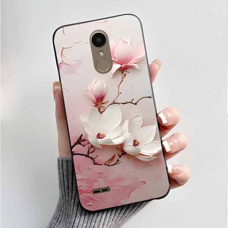 Чехол для телефона LG K10 2018/K11 2018/K11 Plus/K11+ Чехол Роскошный Модный Бабочка Цветок Мягкий ТПУ Черный Силикон Желейный Чехол