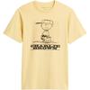 X Peanuts SS25 Чарли Браун Однотонная фирменная квадратная футболка Мужские топы Желтый CAF63-YLW