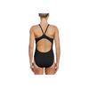 Nike Solid Color Logo Embroidered One-Piece Swimsuit Women swimsuits Black NESSA017-006
