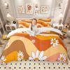 Homewish Vintage Floral Duvet Cover Set for Girls 2pcs/3pcs, Retro Tropical Flower Bedding, Oil Painting Blossoms Bed Set