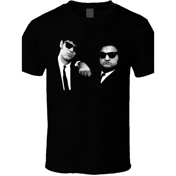 men's black short sleeve t-shirt with iconic duo graphic print, relaxed fit crew neck soft cotton blend for casual daily wear or themed events