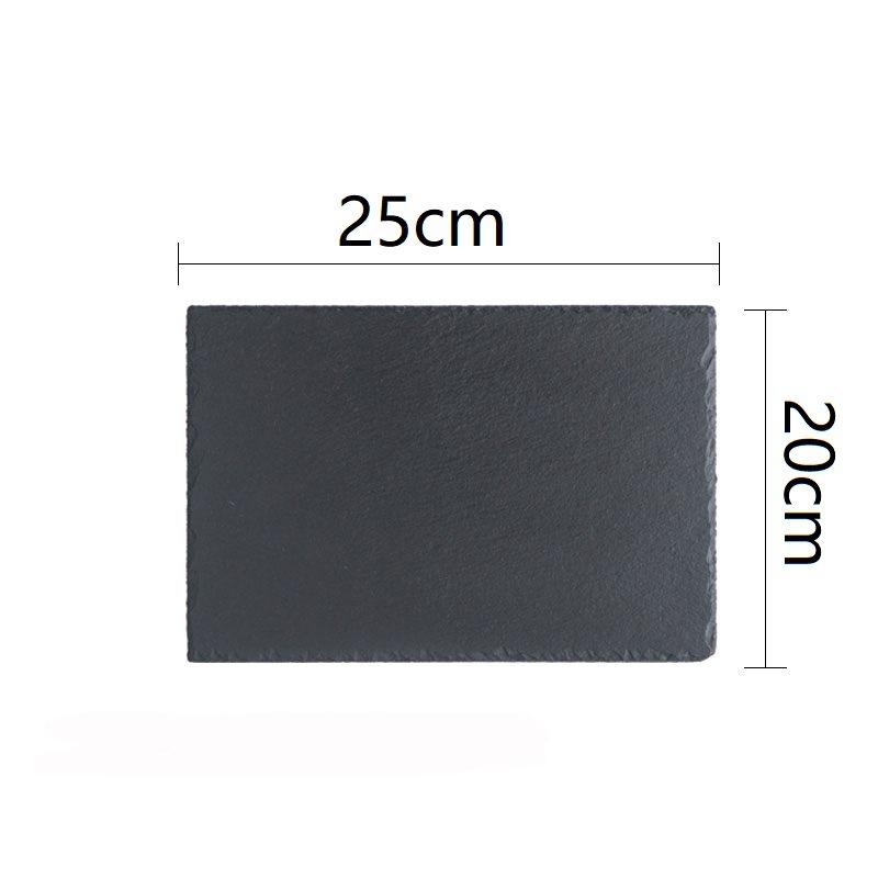 Новая черная сланцевая каменная обеденная тарелка из сланца Креативная японская суши-каменная тарелка Поднос для посуды Западная стейк-каменная тарелка Тарелка для стейка